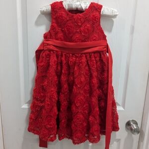 Rare Editions Girls Holiday Christmas Dress Red Sequins